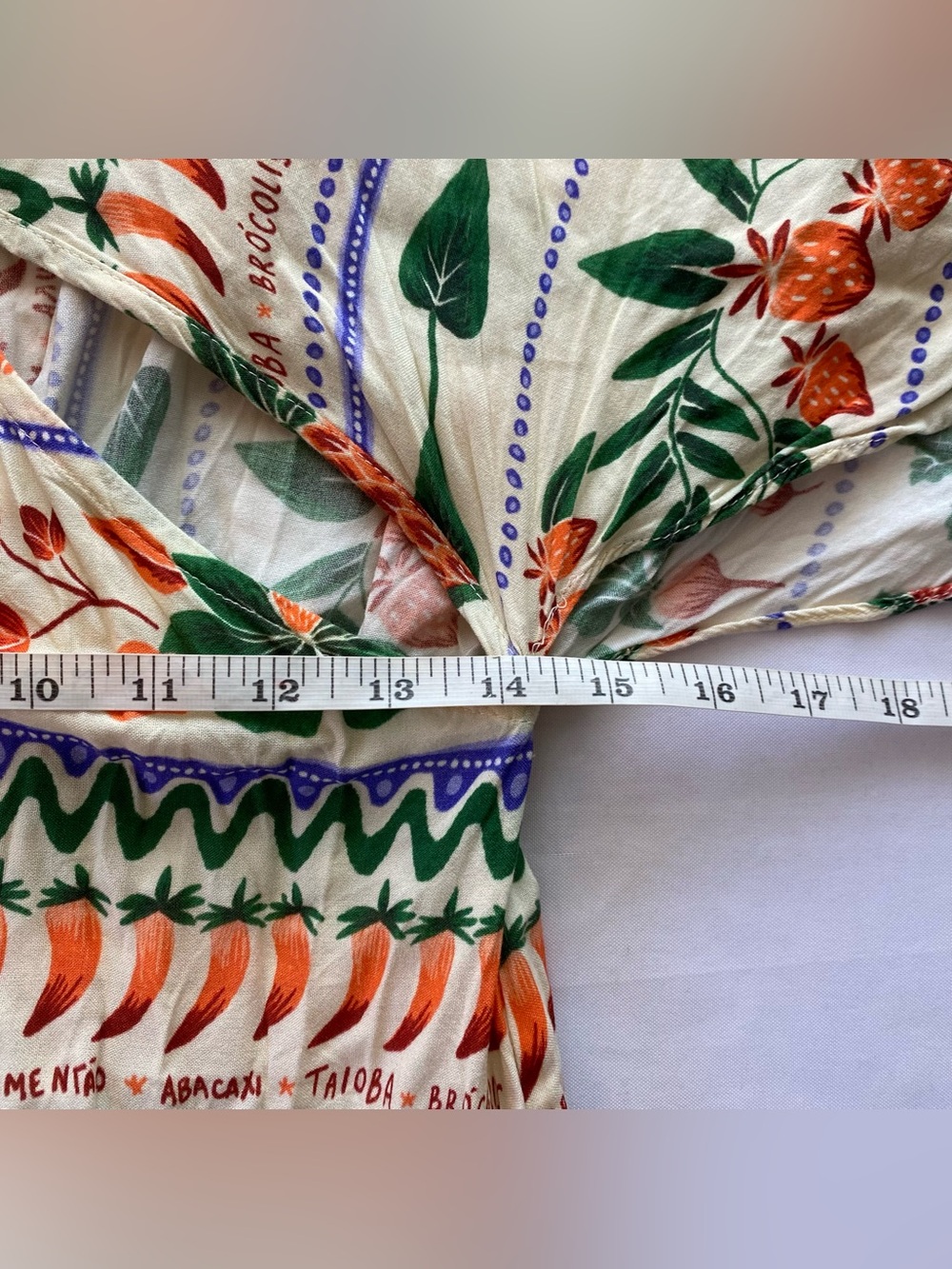 FARM Rio for Anthropologie Printed V-Neck Kaftan Maxi Cut-Out Dress Size Small - Picture 14 of 15